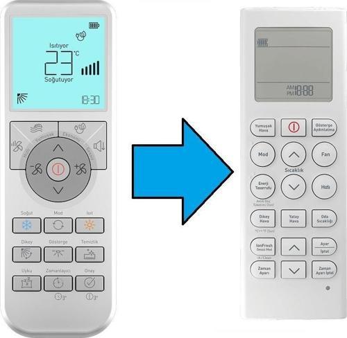 Beko İnverter Klima Kumandası-Resimde Sağdaki Gönderilir