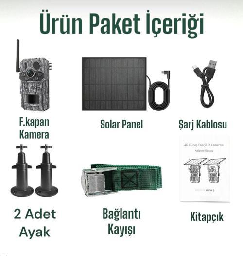 3 Sensörlü Gps Destekli 4G Sim Kartlı Solar Foto Kapan Kamera