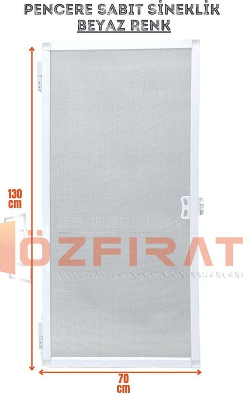 Menteşeli Pencere Sinekliği Beyaz (En: 0-70 Cm. Boy: 0-130 Cm) Istenilen Ölçüde