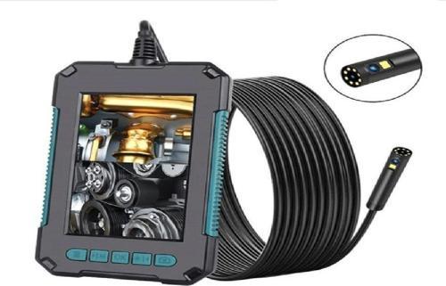 Çift Lensli Ekranlı 1080P Sert Kablolu Sd Karta Kayıt 10 Mt Yılan Kamera Tamirci Video Kamerası