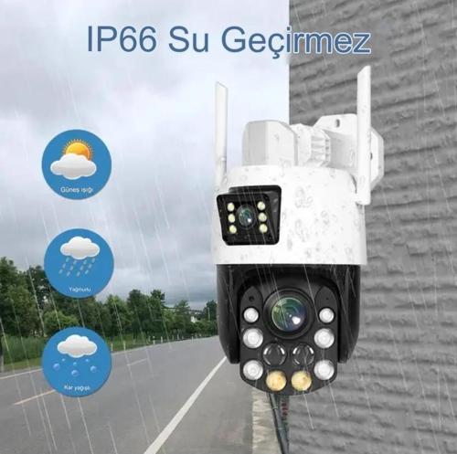 İcsee 6 Mp Çift Kameralı 36X Optik Zoom Büyük Kasalı Ptz Wifi Kamera(Hafıza Kartı Dahildir)