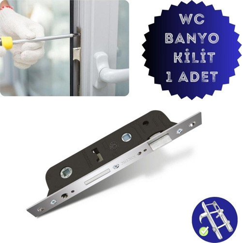 Pvc Pimapen Wc(Tuvalet)/Banyo Kapı Kilit 35 Mm/16 Lama / 1 Adet