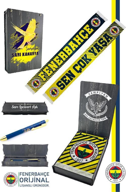Orijinal Lisanslı Sen Çok Yaşa Fenerbahçe Şal Atkı ve Hybrit Tükenmez Kalem S