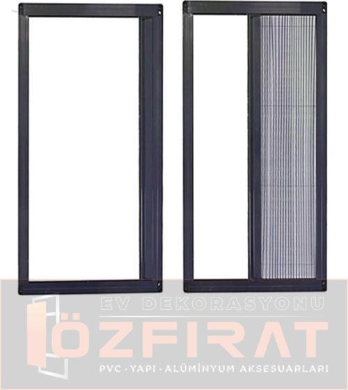 Akordeon Pileli Pilise Pencere Sineklik Antrasit, 70*130 Cm. Istenilen Ölçüde