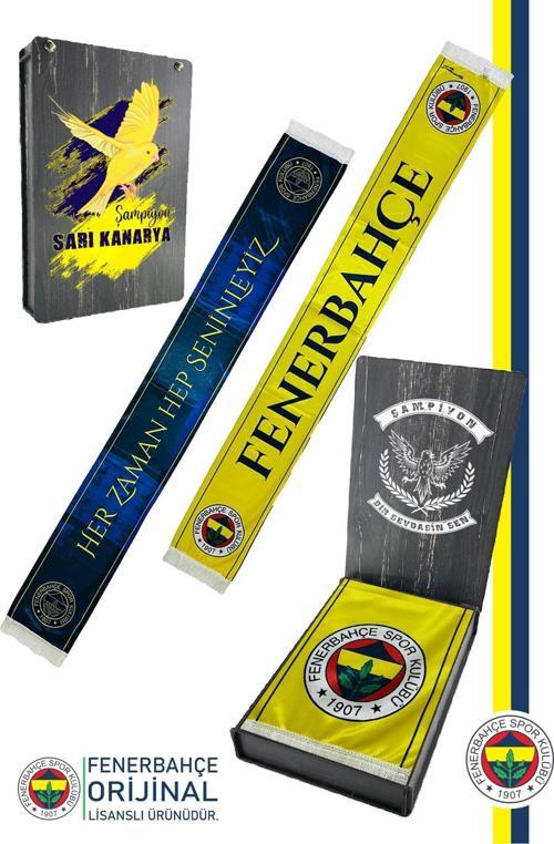 Orijinal Lisanslı Her Zaman Hep Seninleyiz Şal Atkı Kanarya Baskılı Ahşap Kut