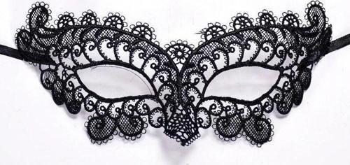 Siyah Dantel Kesim Balo Parti Maskesi 10 No