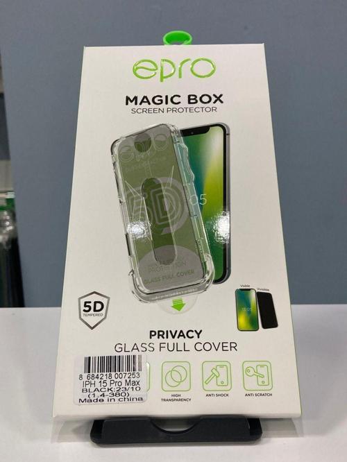 Magic Box Hayalet Kırılmaz Cam 5D İphone 15 Pro Max