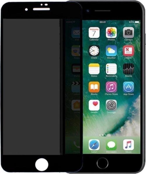 Iphone 7 Plus- 8 Plus 6D Kavisli Temperli Hayelet Ekran Koruyucu (Renk - Siyah) Kırılmaz Cam