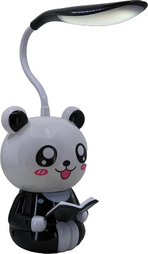 Sevimli Karakterler Şarjlı Led Masa Lambası Akrobatik Siyah Gece Lambası