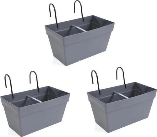 SO-YB01A Askılı Yalı Balkon Saksı 6.5 lt Antrasit 3 Adet
