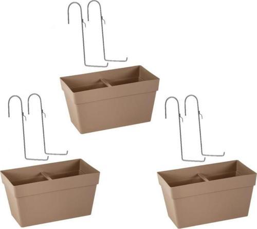 SO-YB01A Askılı Yalı Balkon Saksı 6.5 lt Mocha 3 Adet