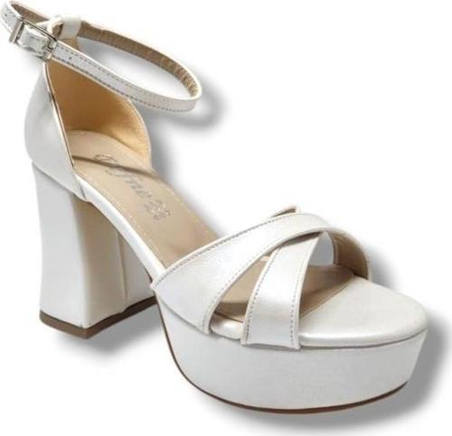 787-25 Deri Çapraz Bant Kalın Topuk(10cm) Anatomik Kadın Sandalet