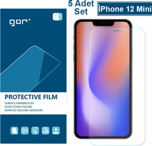 Gor İphone 12 Mini 5.4 Hd Ekran Koruyucu Jelatin 5 Adet Set-(5775) - Gms9827-3519