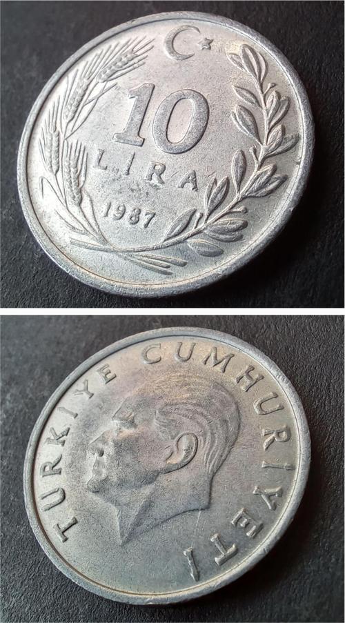 399636817d6dae55ae 1987 10lira Çil eski madeni para