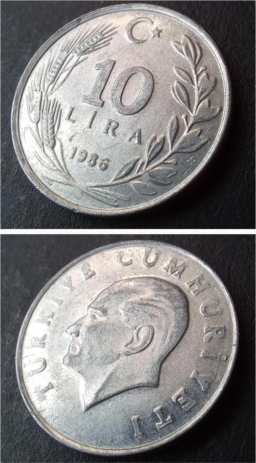 399636817d71ec3470 1986 10lira ÇA+ eski madeni para
