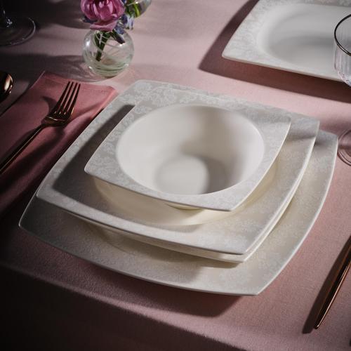 Square Bone Celes 53 Parça 12 Kişilik Yemek Takımı