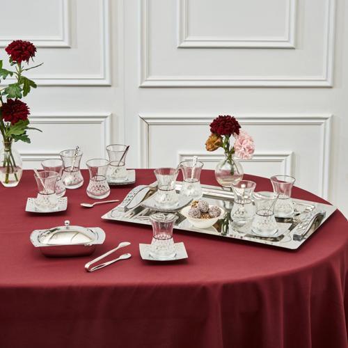 Cella 12 Kişilik 40 Parça Çay Seti Platin