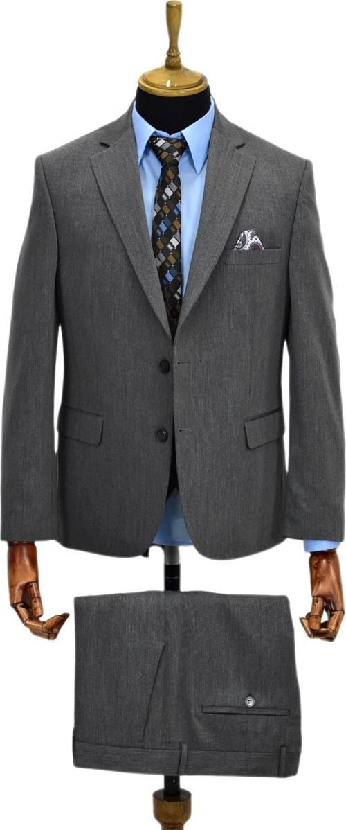 Erkek Gri 4 Drop Takım Elbise NT-5018-01