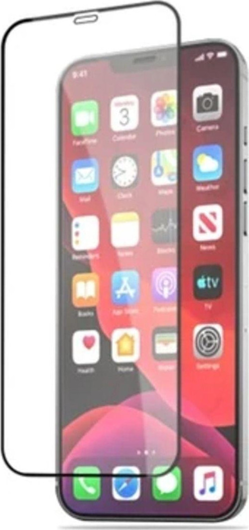 İphone 12/ 12 Pro 6.1 Full Glue Tempered Cam Ekran Koruyucu Full Kaplama-(5775) - Gms8462-8650