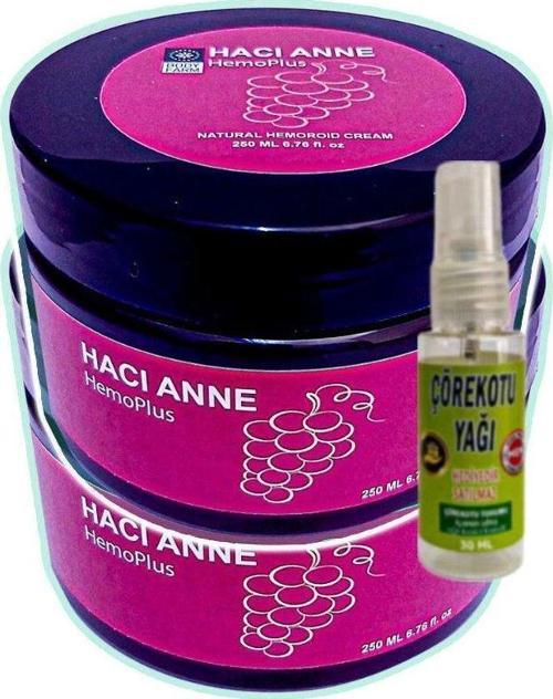 Hacı Anne 2X200 Ml Hemeroid Ba.Sur Kremi+30 Ml Çörek Otu Yağı İle