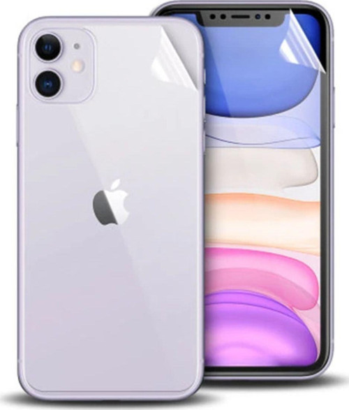 İphone 11 6.1 Film Ön Arka Full Koruyucu Membran Nano Hidrojel Koruyucu Set-(5775) - Gms9570-9563