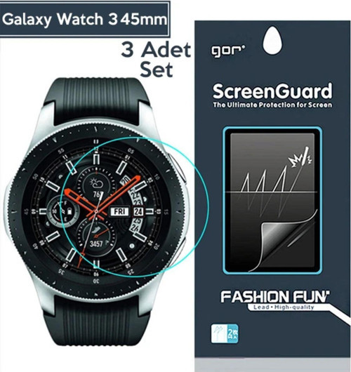 Galaxy Watch 3 45Mm Uyumlu Darbe Emici Ekran Koruyucu 3 Adet Set-(5775)
