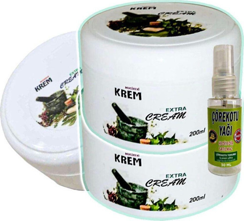 Mucizevi Krem Eklem Kas Agrılarına Bakım Masaj Kremi 3X125 Ml+30 Ml Çörek Otu Yağı İle