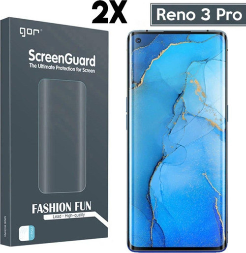 Gor Oppo Reno 3 Pro 3D Kavisli Full Ekran Koruyucu 2 Adet Set-(5775) - Gms9704-7227