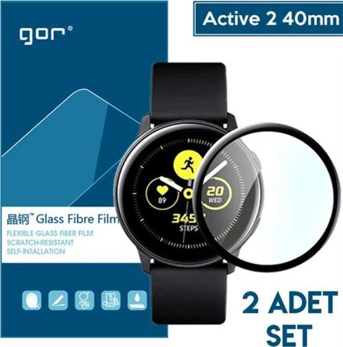 Gor Galaxy Watch Active 2 40Mm 3D Kavisli Nano Glass Ekran Koruyucu 2 Adet Set-(5775 - Gms3576-3221