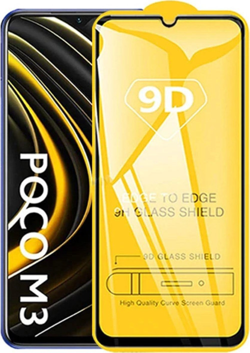 Ally Xiaomi Poco M3 9D Full Glue Tempered Cam Ekran Koruyucu-(5775) - Gms9607-4312