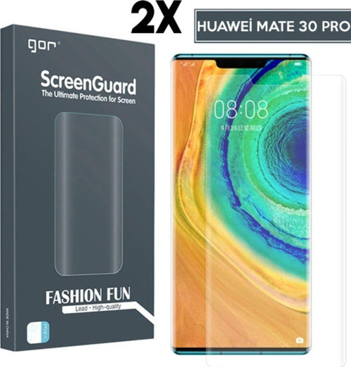 Huawei Mate 30 Pro Uyumlu 3D Kavisli Full Kaplama Darbe Emici Ekran Koruyucu 2 Adet Set - Gms1379