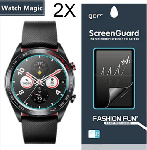 Gor Huawei Watch Magic 2 Uyumlu Darbe Emici Ekran Koruyucu 2 Adet Set-(5775) - Gms9077-8211