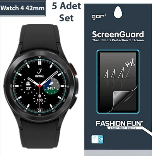 Gor Sm Galaxy Watch 4 42Mm Darbe Emici Ekran Koruyucu 5 Adet Set-(5775) - Uyumlu