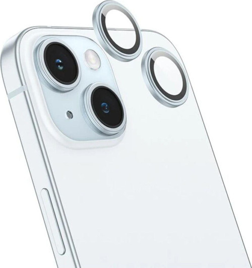 Hoco Crystal Clear İphone 15-15 Plus Hd 3D Metal Çerçeveli Kamera Koruyucu Lens-(5 - Gms6648-9568