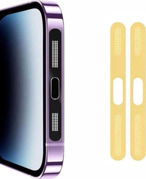 Ally İphone 15 Pro İçin Anti-Dust Toz Ve Kir Önleyici Sticker 2 Adet Set-(5775) - Gms5496-5780