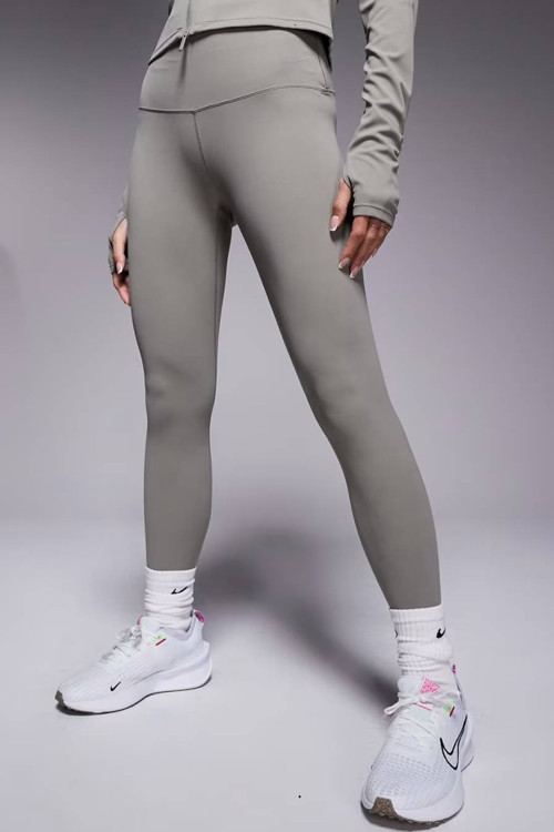 Dri Fit Zenvy Gentle Support High Waisted 7/8 Leggings Kadın Yüksek Bel İç Cepli Spor Tayt Açık Yeşil