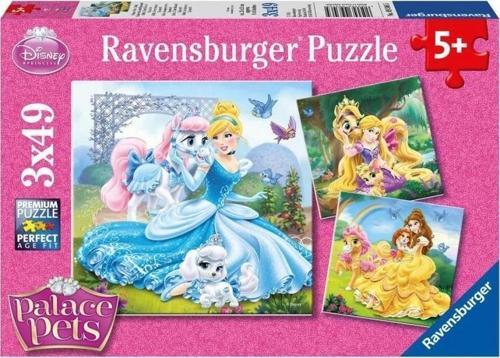 Nessiworld 93465 Palace Pets Belle, Cinderella, Rapunzel 3x49 parça Ravensburger Puzzle