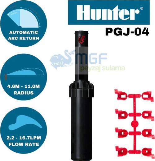 Mgf 3 Adet Hunter PGJ-04 1/2” Rotor Sprey Fiskiye + 3 Nozul+Ayar Anahtarı