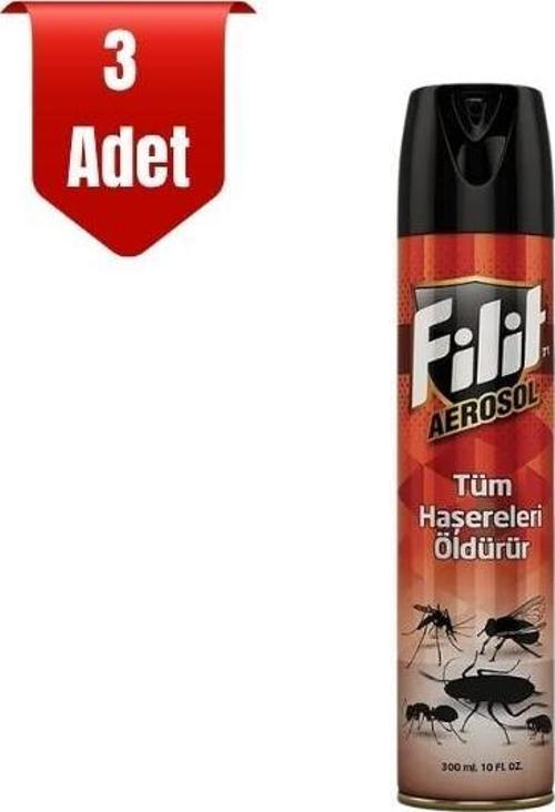 Aerosol Hamamböceği Ve Karasineklere Karşı Etkili Çözüm 300 Ml x 3 Adet