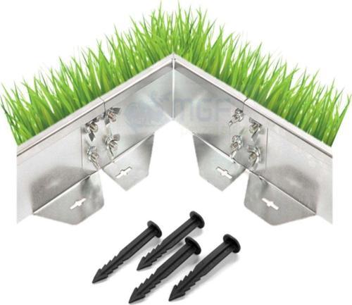 Mgf 40mt. (2mtX20adet) Sert Düz Galvaniz Metal Çim Toprak Taş Ayırıcı Ayraç Separatör Sınırlayıcı