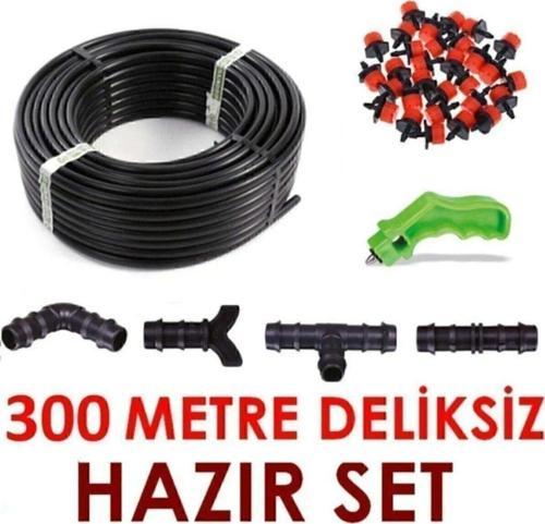 300 Metre Deliksiz Düz Damla Sulama Sistemi Ve Ek Parçaları