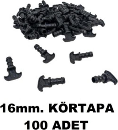 Mgf 16mm. X 100 Adet Kör Tapa Damlama Sulama Hortumu Ek Parçaları Sonlandırıcı