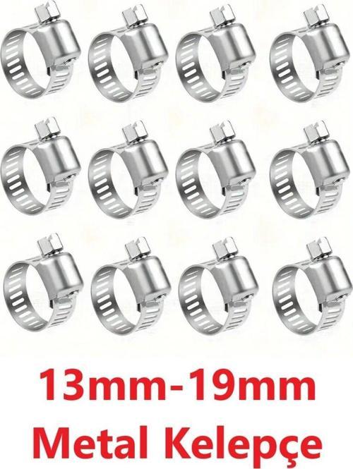 Mgf 100 Adet 13x19 mm Hortum Kelepçesi Tork Ayarlı Paslanmaz Çelik Boru Klips Sıkma
