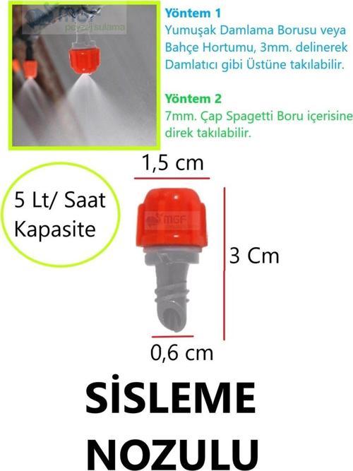 Mgf 20 Adet Sera Sisleme Nemlendirme Spreyi Nozulu Kafa Sulama Ekipmanları Sera Sulama Mist Nozul