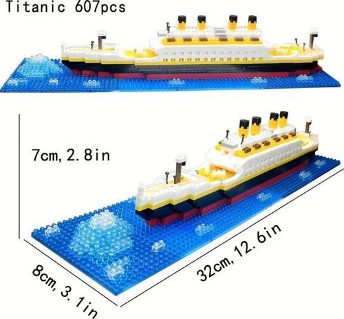 Titanic 3D Micro Parçalar Küçük Boy 607 Parça 12+ Yaş Puzzle Tekne Gemi Hediye