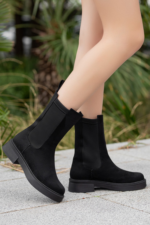D508 Garantili Soğuk Geçirmez Kışlık Kadın Bot & Bootie