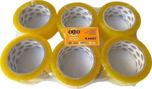 Bant Şeffaf Koli Bandı Bantı / 45 mm x 100 Metre / 6'lı Paket