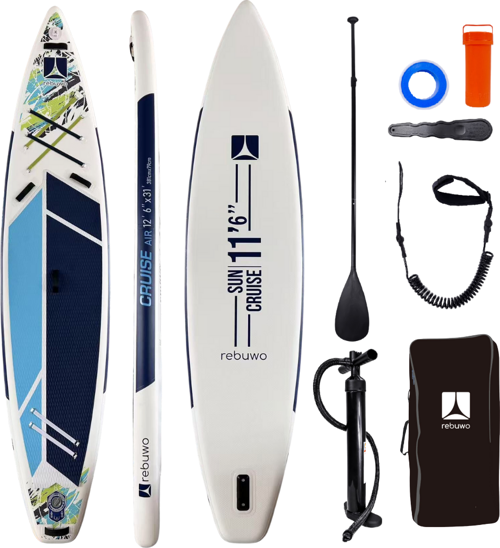 Pro Sup Şişme Sörf Tahtası Stand Up Paddle Board 79*381*15 Cm Mavi Yarış Board