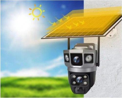 Blue İnter Int- cmr 51 Çift Kameralı Solar Panelli Uygulama Kontrollü Güvenlik Kamerası