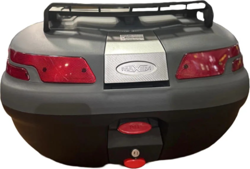 Motosiklet Arka Çanta 45 Litre Sırt Dayama ve Üst Tabla Full Set Gri